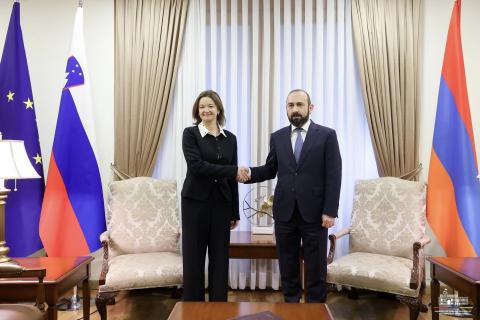 ერევანში სომხეთისა და სლოვენიის საგარეო საქმეთა მინისტრების შეხვედრა დაიწყო