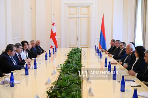 სომხეთისა და საქართველოს პრეზიდენტების გაფართოებული შემადგენლობით შეხვედრა